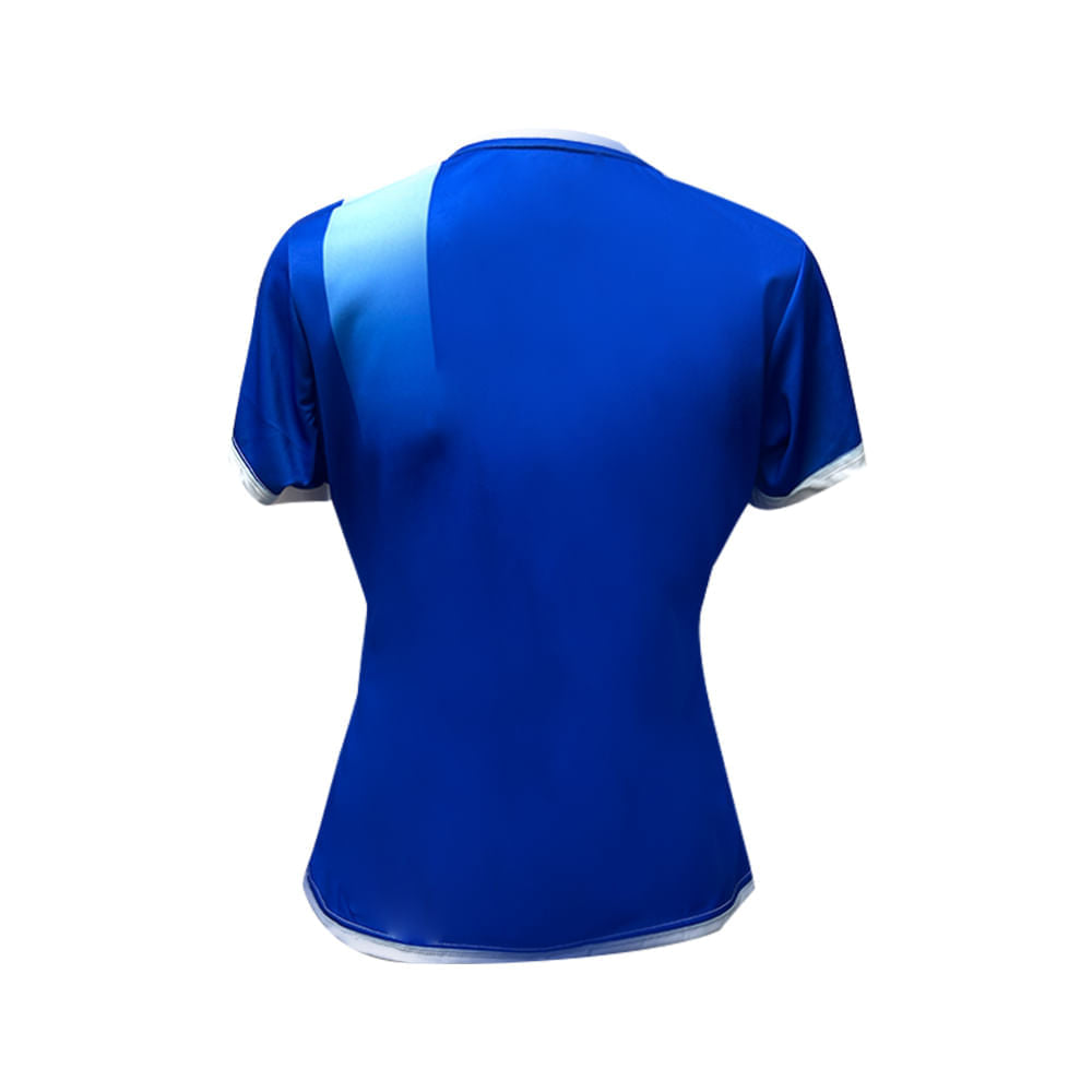 Playera Deportiva BORREGOS Azul Con Franja Blanca Carnero Mujer