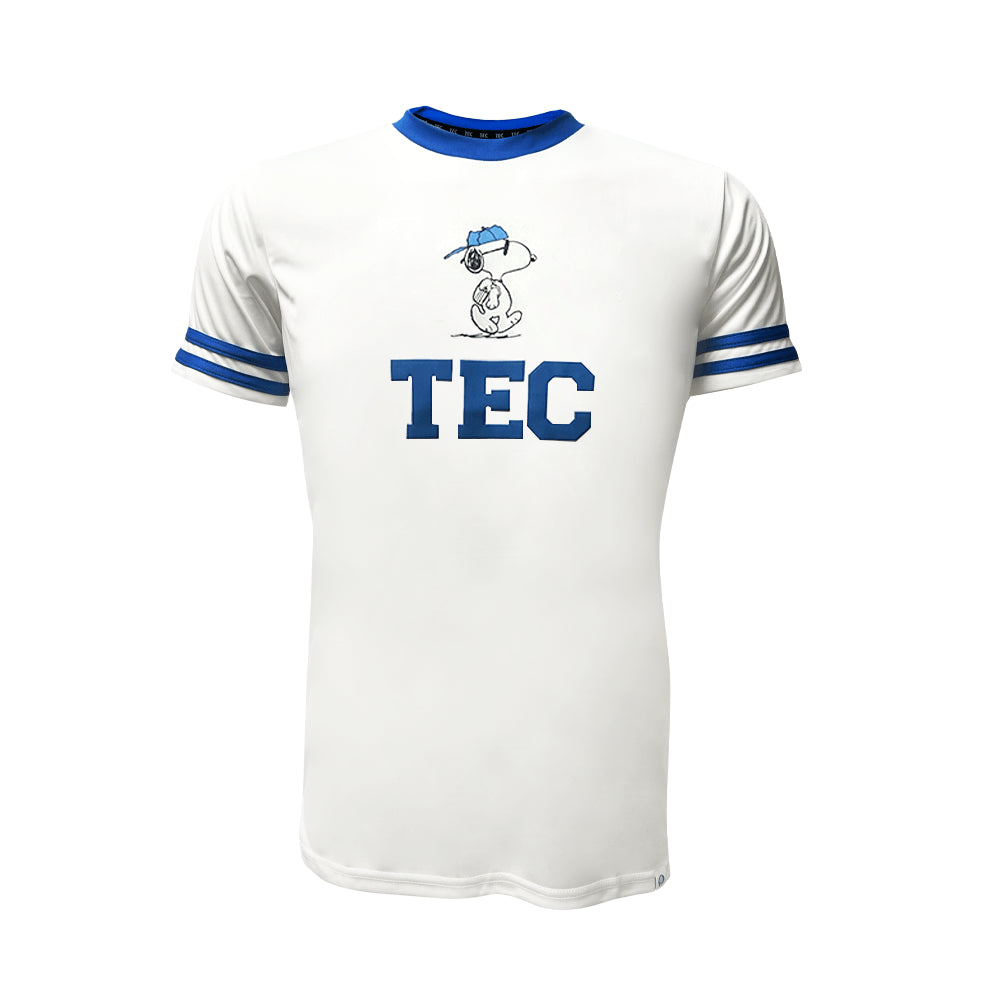 Playera Deportiva Snoopy TEC Blanco, Hombre