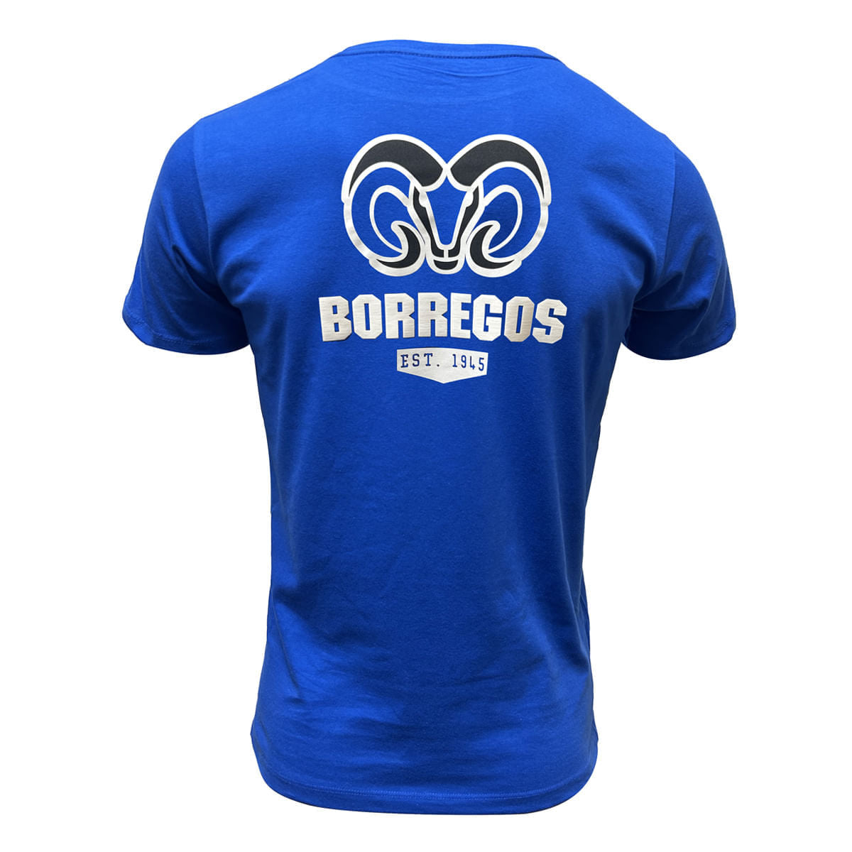 Playera casual BORREGOS pecho y espalda azul Corte Masculino