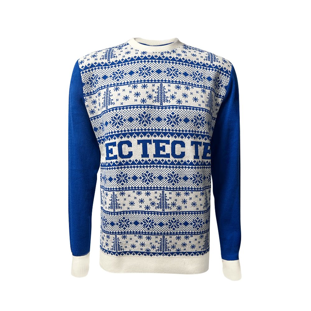 Sweater Navideño TEC Azul Hombre