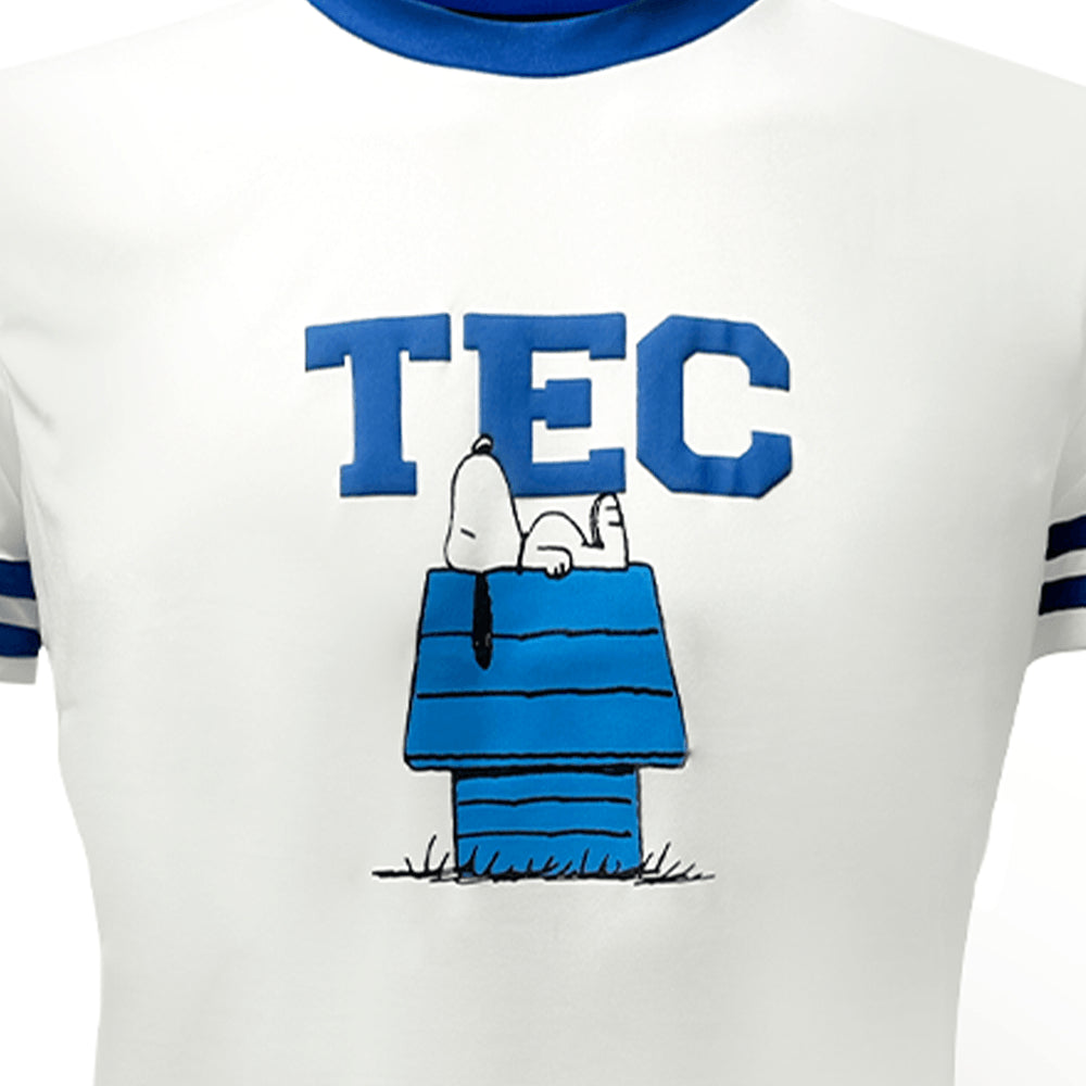 Playera Deportiva Snoopy Casa TEC Blanco, Hombre
