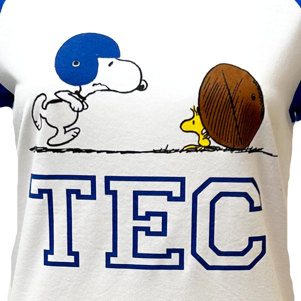 Playera Casual Peanut TEC Manga Raglan Hombre