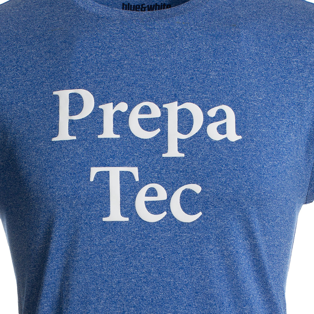 Playera Deportiva PrepaTec - Azul Rey Jaspe, Hombre