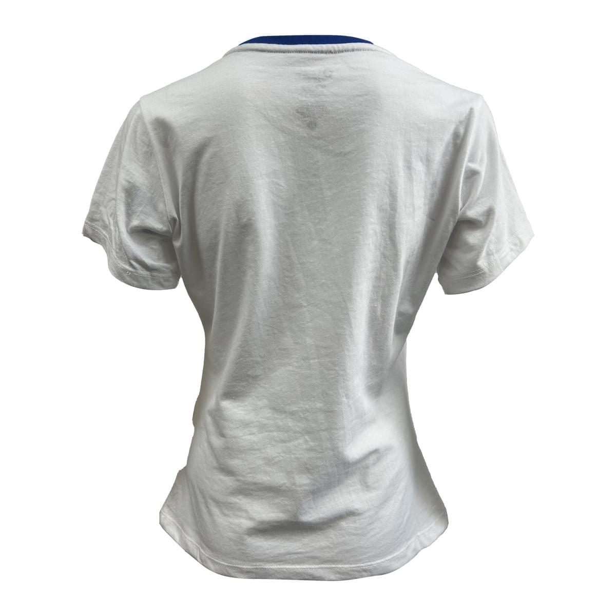 Playera Casual Tec 80 Aniversario Cuello Azul Blanco, Mujer