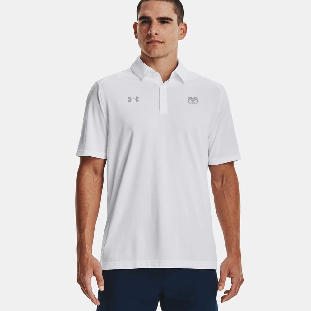 Playera Polo Under Armour Borregos Hombre - Blanco