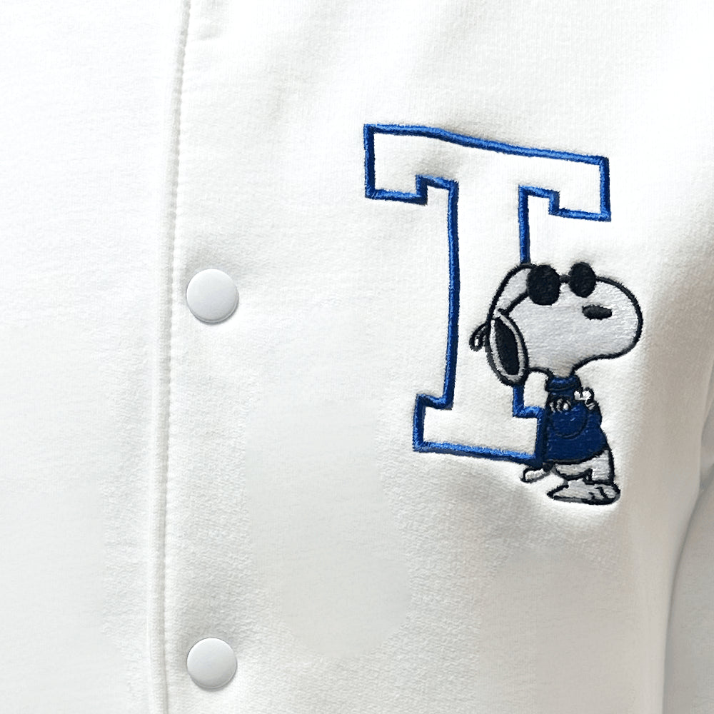 Chamarra Universitaria TEC Snoopy Blanco, unisex