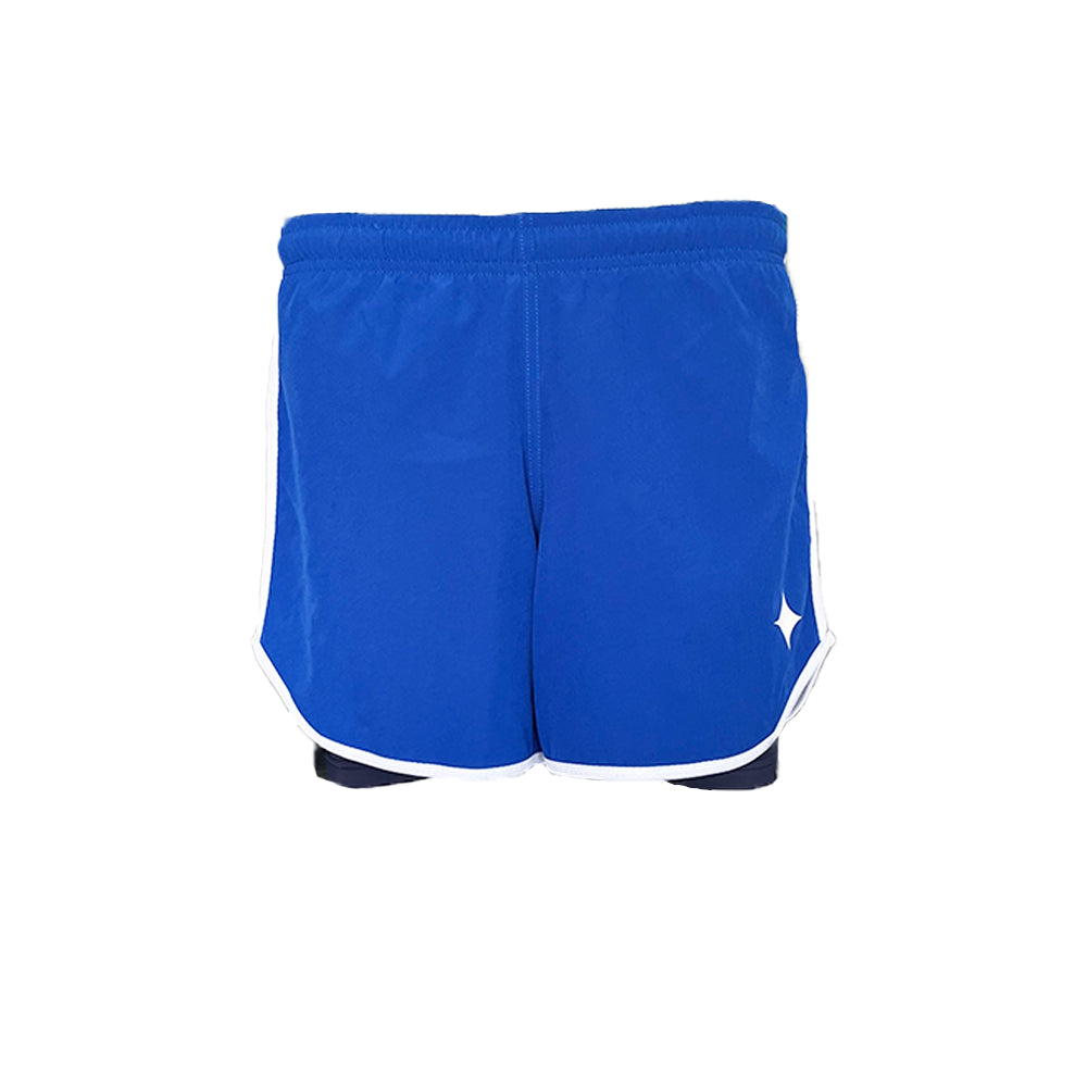 Short Deportivo Uniforme HPIS Azul/Blanco Mujer