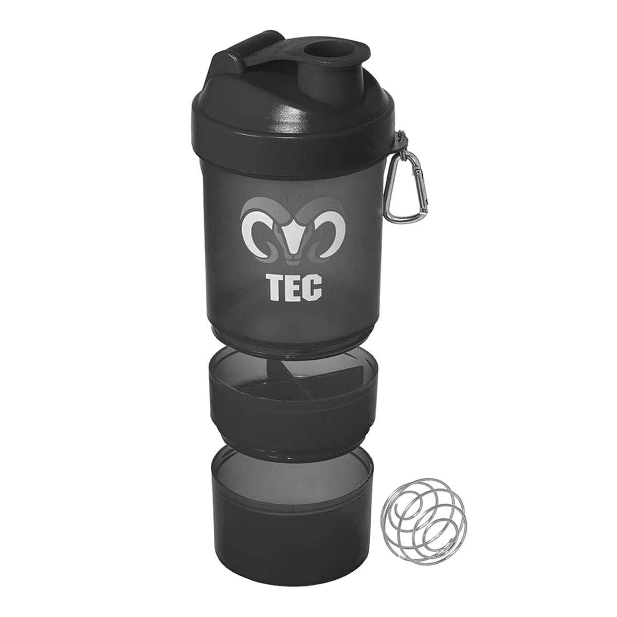 Cilindro BORREGOS Shaker de plástico con mezclador Negro
