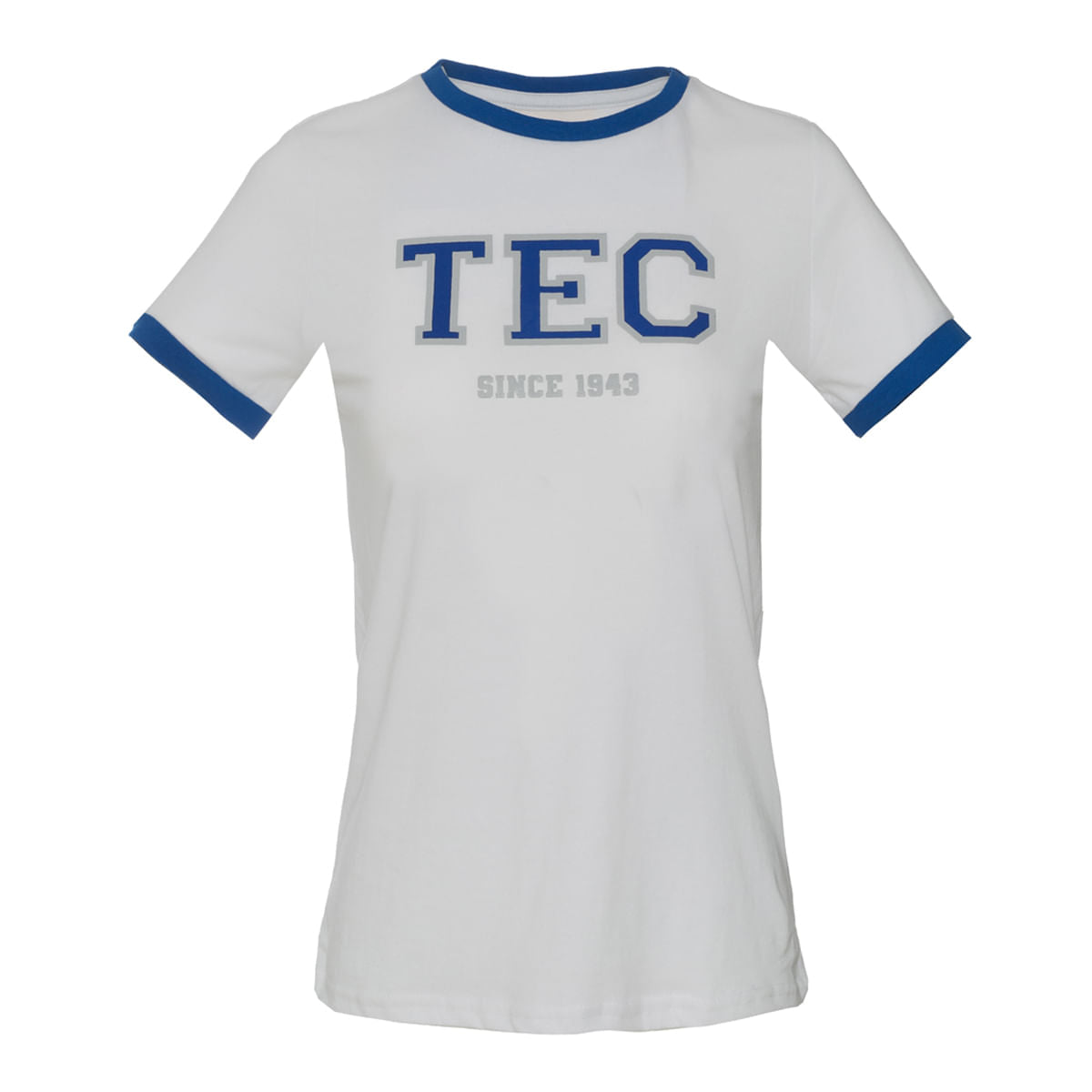 Playera Casual TEC - Blanco / Azul, Mujer