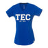 Playera Casual TEC Cuello V Azul, Mujer