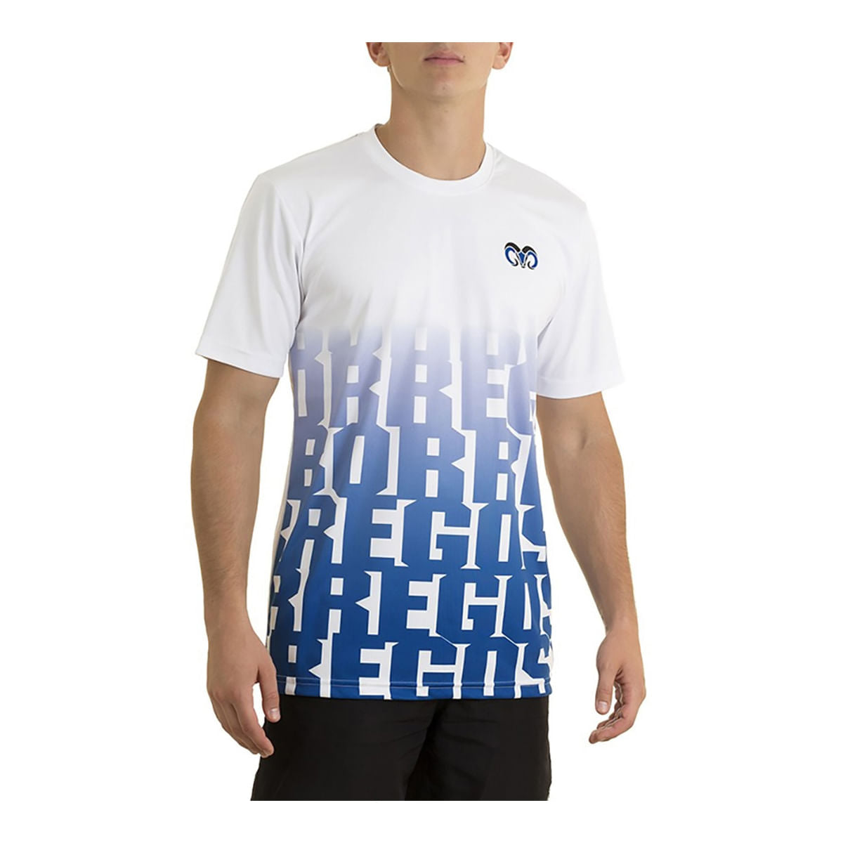 Playera Deportiva Borregos Texto Degradado - Blanco, Hombre