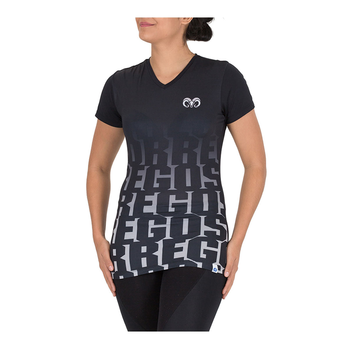 Playera Deportiva Borregos Texto Degradado - Negro, Mujer