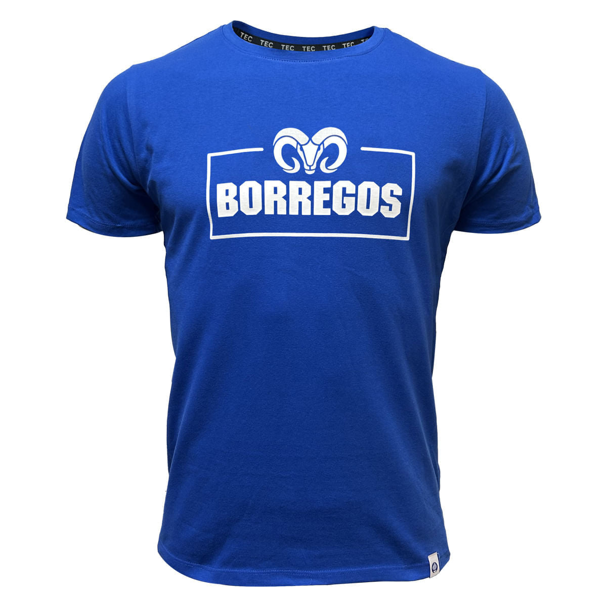 Playera casual borregos rectangulo azul 1945 Hombre