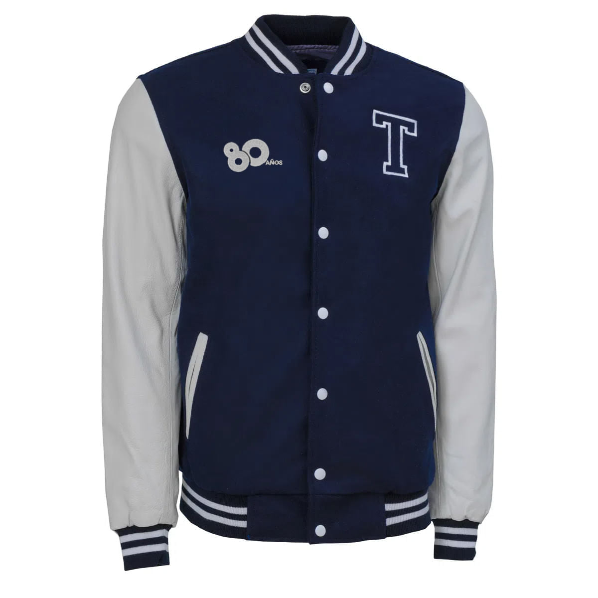 Chamarra Universitaria TEC 80 Aniversario PREMIUM Azul