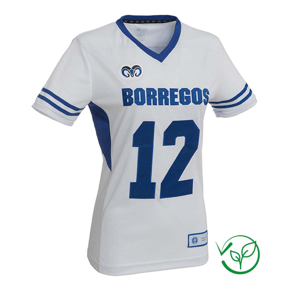 Jersey Oficial Sustentable Visitante Con Número para Dama blanco