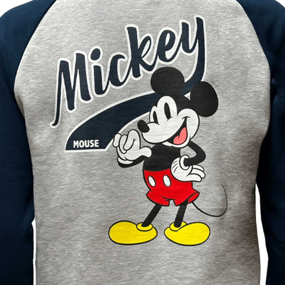 Sudadera PO Moda Disney Mickey TEC Gris/ Azul Marino