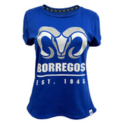 Playera casual borregos azul 1945 para Dama