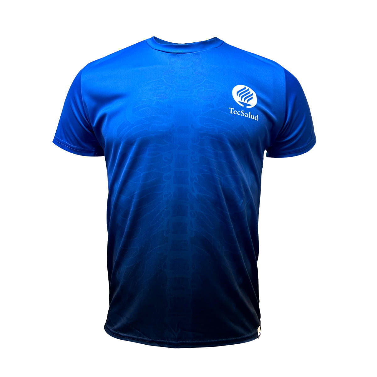 Playera deportiva Tec Salud Hombre azul