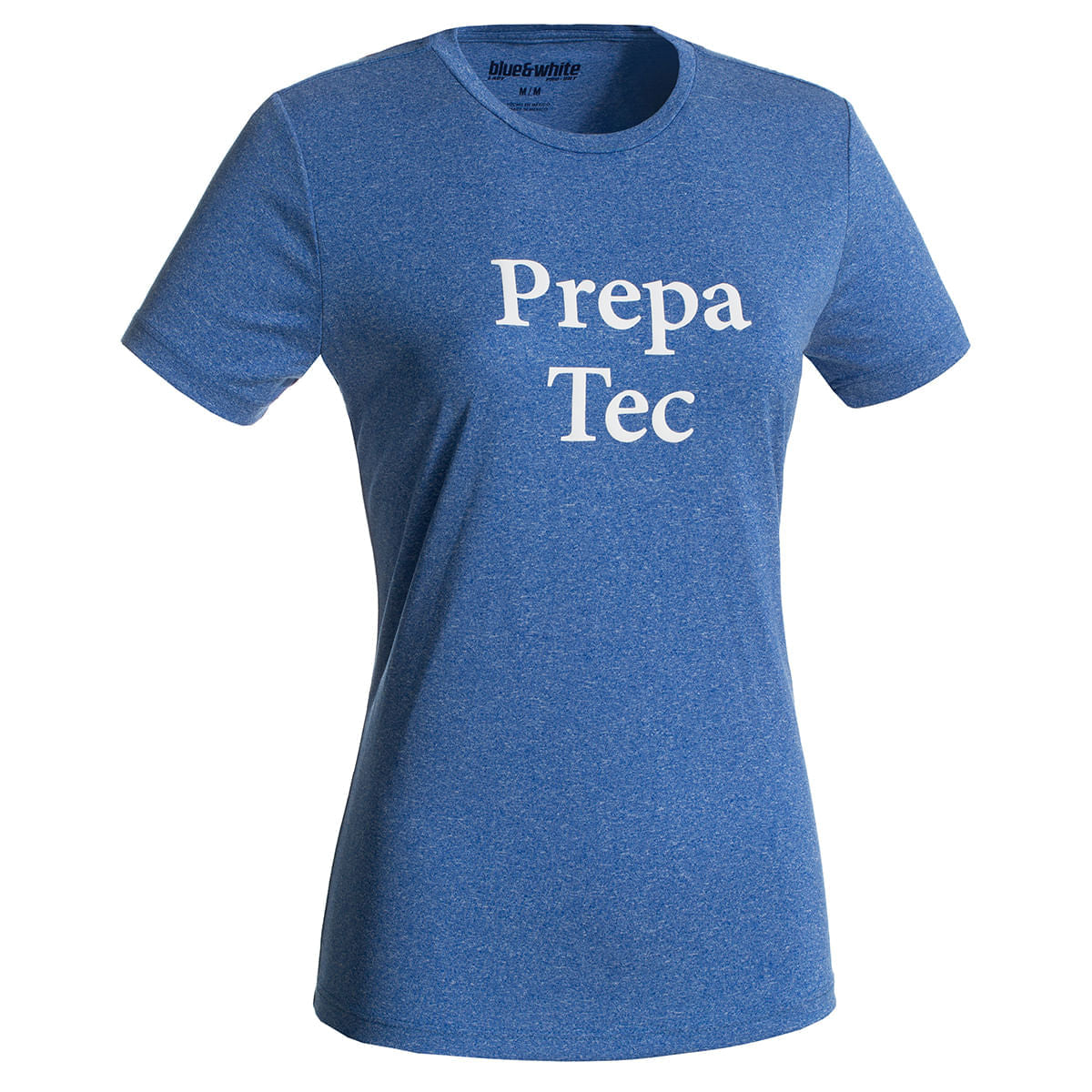 Playera Deportiva PrepaTec - Azul Rey Jaspe, Mujer