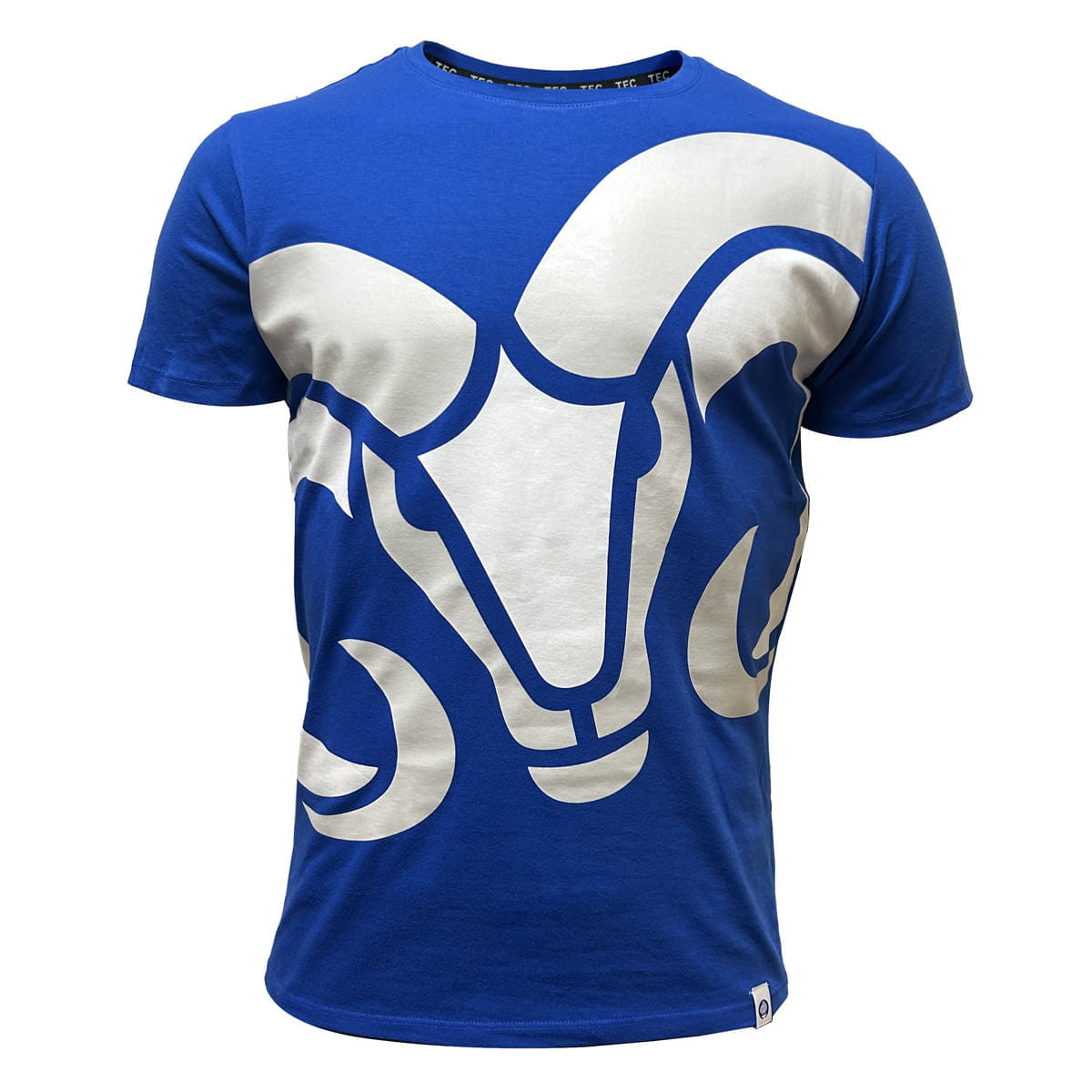 Playera casual BORREGOS logo grande azul para Caballero