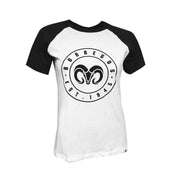 Playera Casual Borregos Circular Manga Raglan - Negro, CF