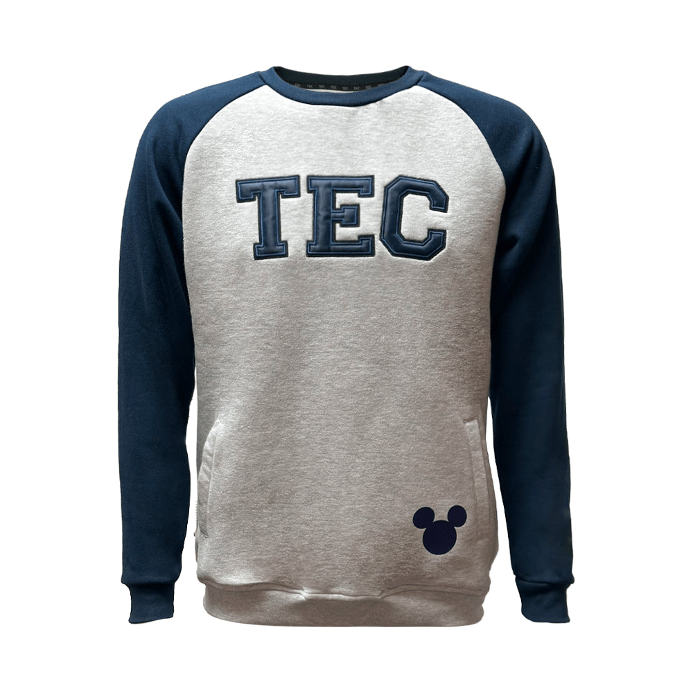 Sudadera PO Moda Disney Mickey TEC Gris/ Azul Marino