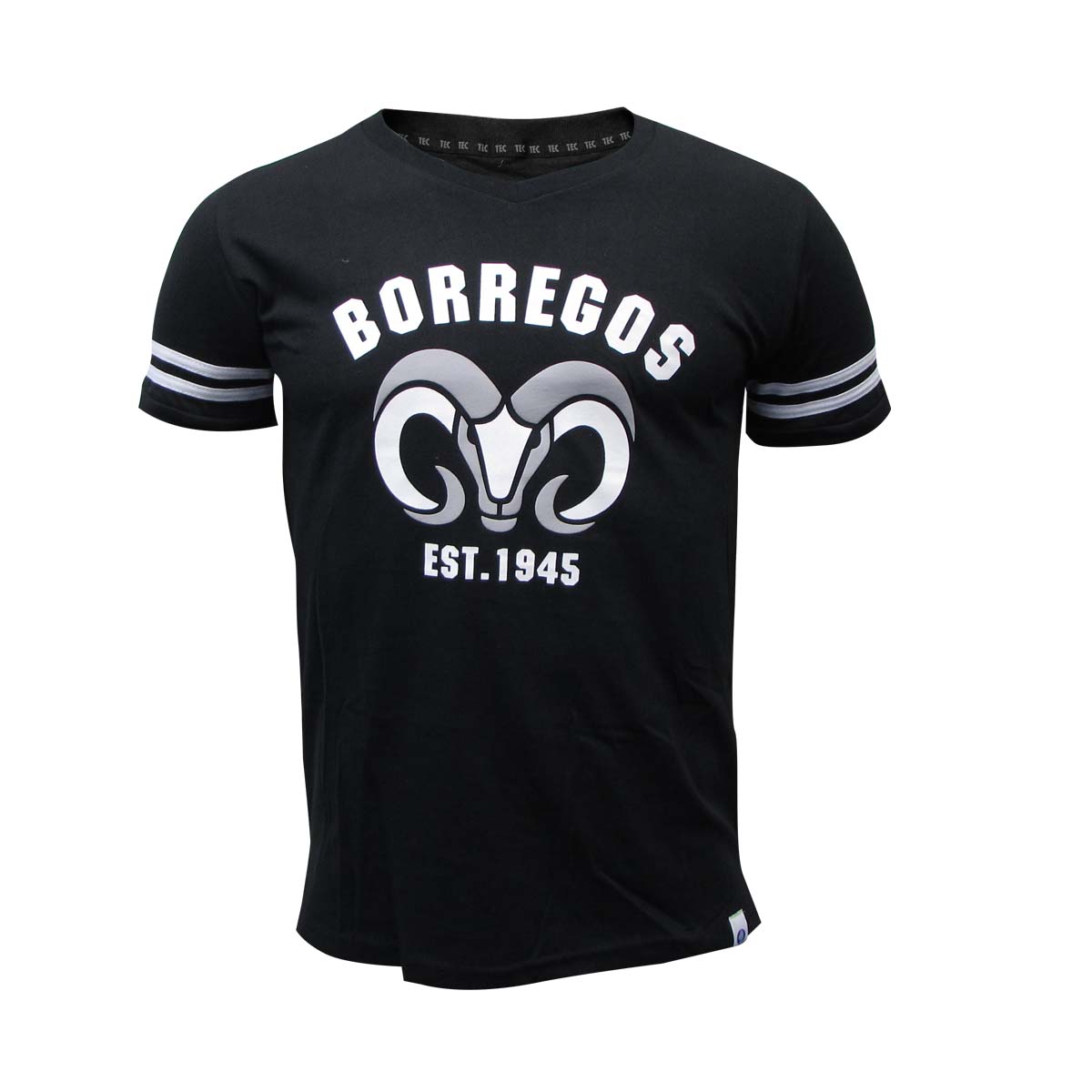 Playera Casual Borregos Doble Línea - Negro, Hombre