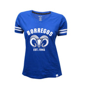 Playera Casual Borregos Doble Línea - Azul Rey, Corte Femenino