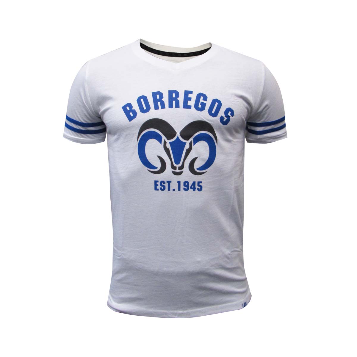 Playera Casual Borregos Doble Línea - Blanco, Hombre