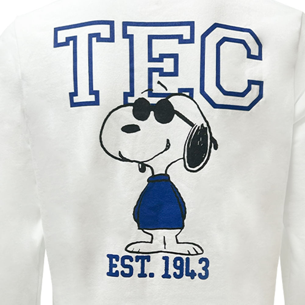 Sudadera Crewneck Peanut Snoopy TEC Blanco, unisex
