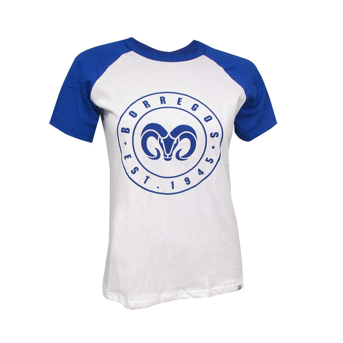 Playera Casual Borregos Circular Manga Raglan - Azul, Corte Femenino